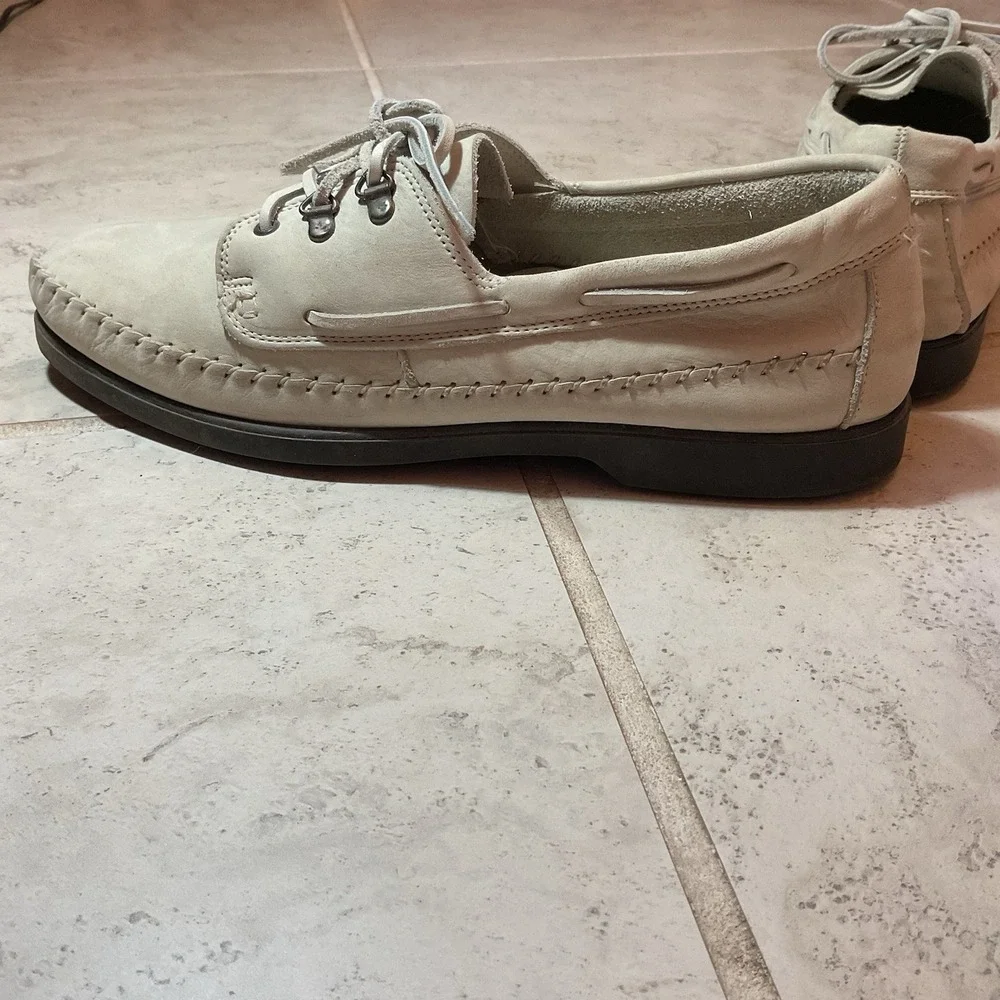 US 13M Vintage Dexter Navigator Men's Leather Boat Tan Shoes/Loafer